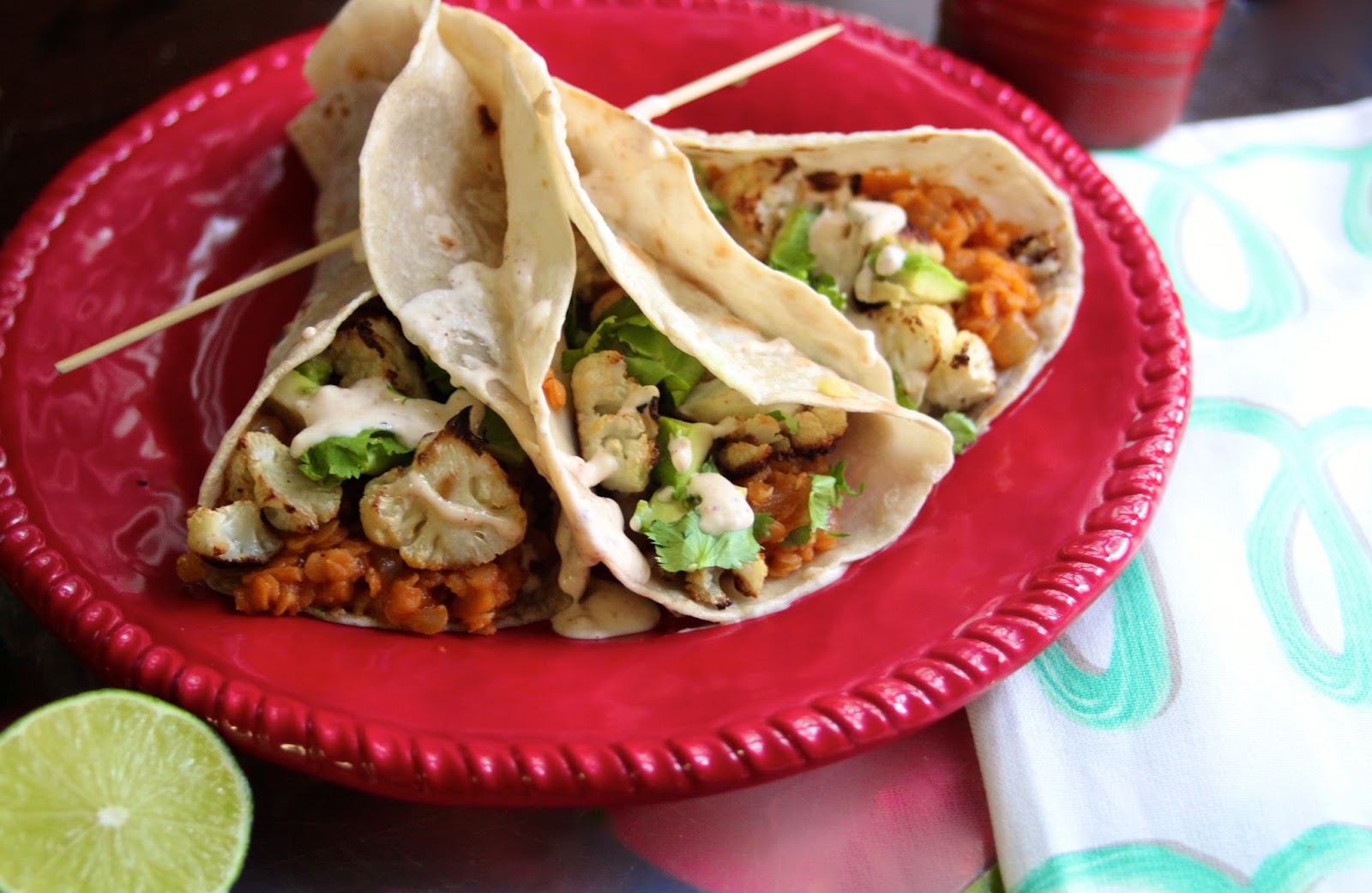 Roasted Cauliflower & Lentil Tacos The Lavender Apple