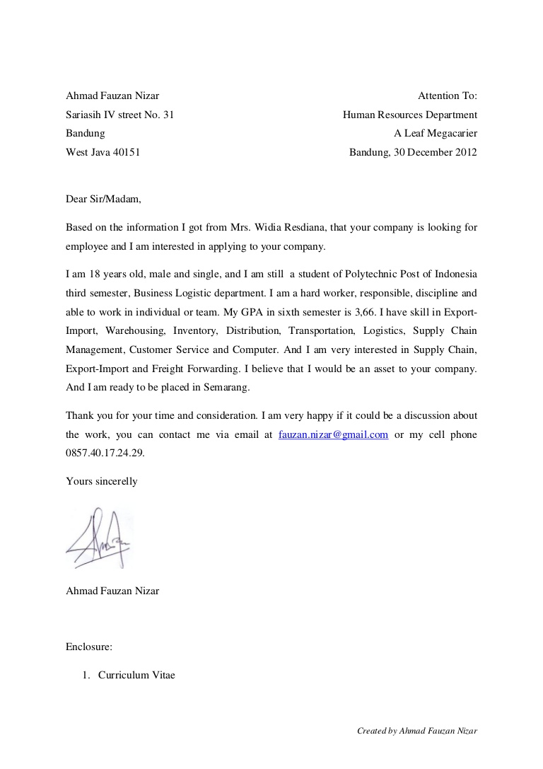 contoh surat lamaran kerja bahasa inggris fresh graduate contoh surat lamaran kerja bahasa inggris fresh graduate