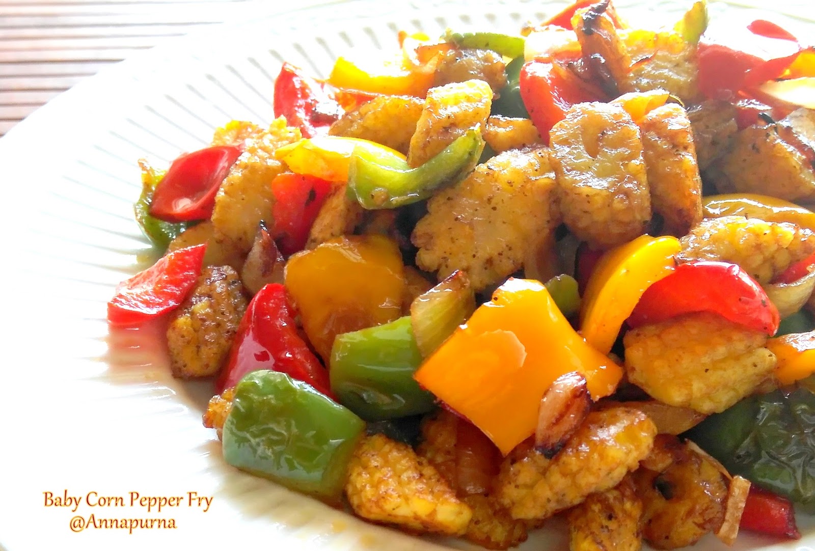 Annapurna Baby Corn Pepper Fry