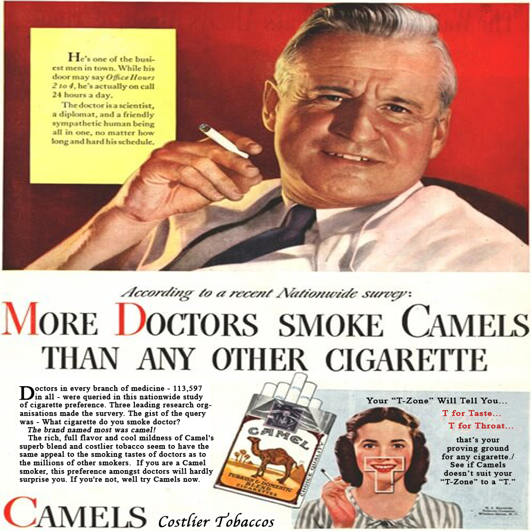 Doctos smoke Camels poster