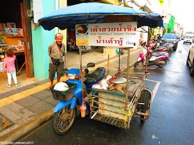 Food on Wheels; Tofu with herbs in Phuket Old Town
