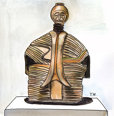 African statue by Yukié Matsushita