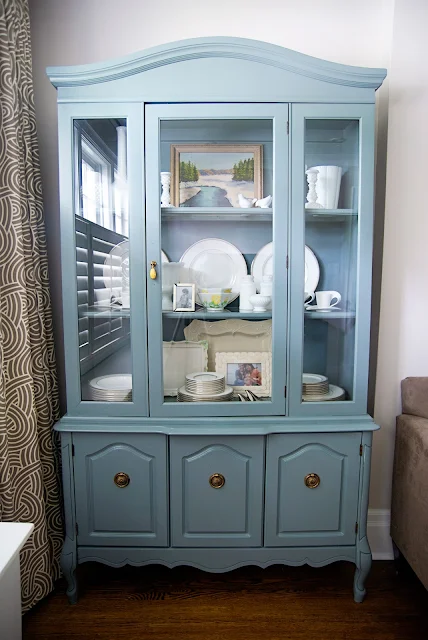 Rambling Renovators | living room painted hutch