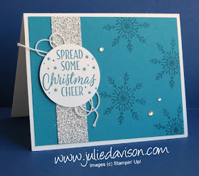 Stampin' Up! Tin of Tags Snowflake Christmas Card #stampinup 2016 Holiday Catalog www.juliedavison.com