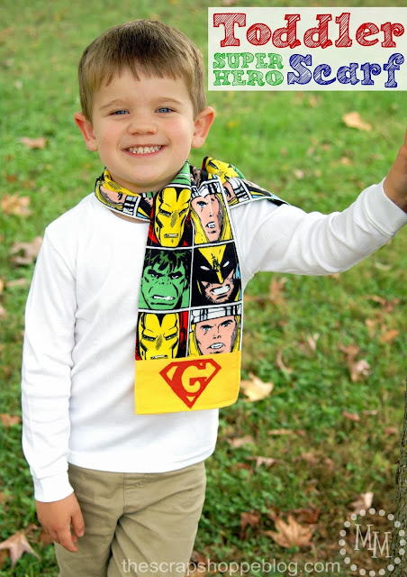 toddler superhero scarf