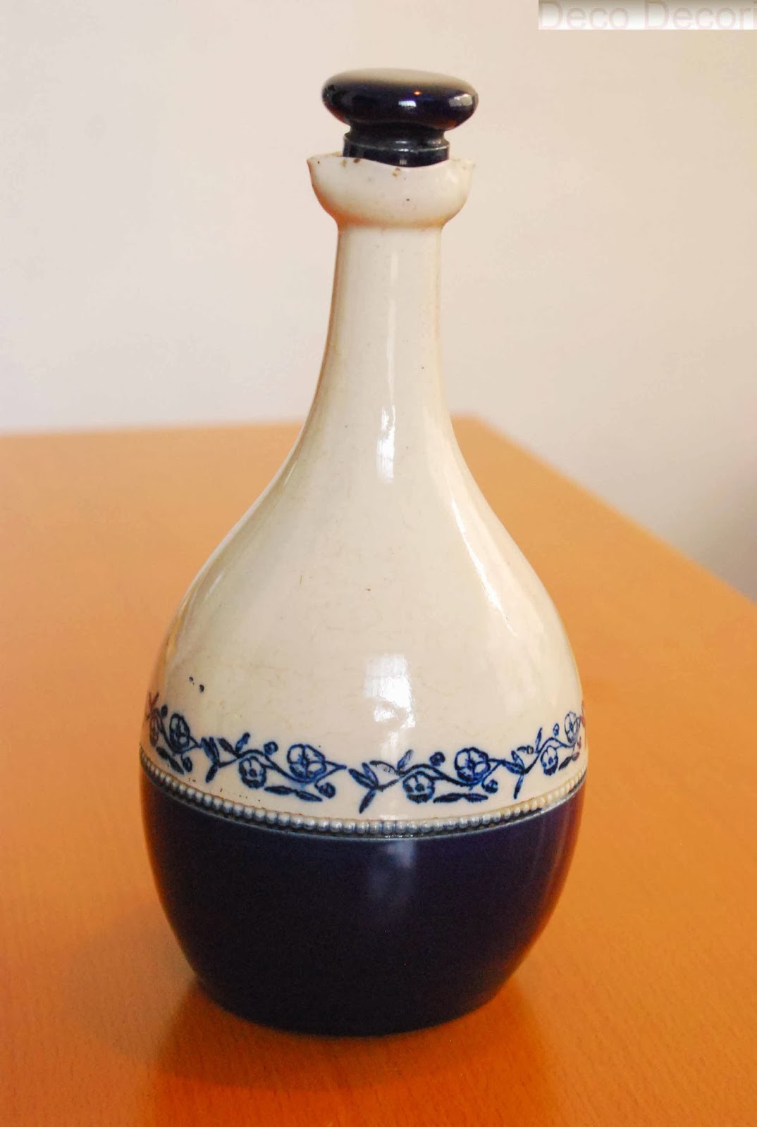 Botella, del siglo XIX, Japón, arcilla cubierto con un barniz