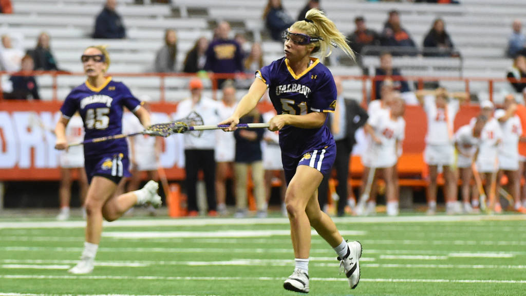 University of Albany UALBANY WOMEN'S LACROSSE PUSHES 5/4 SYRACUSE TO