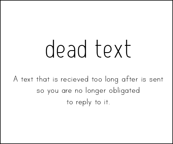 MY URBAN AMERICAN DICTIONARY DEAD TEXT