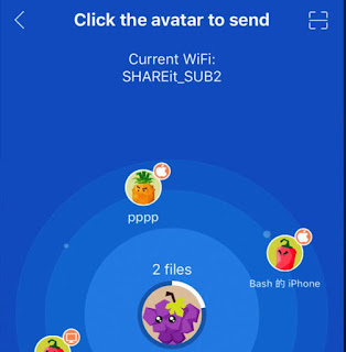 Click the avatar to send files