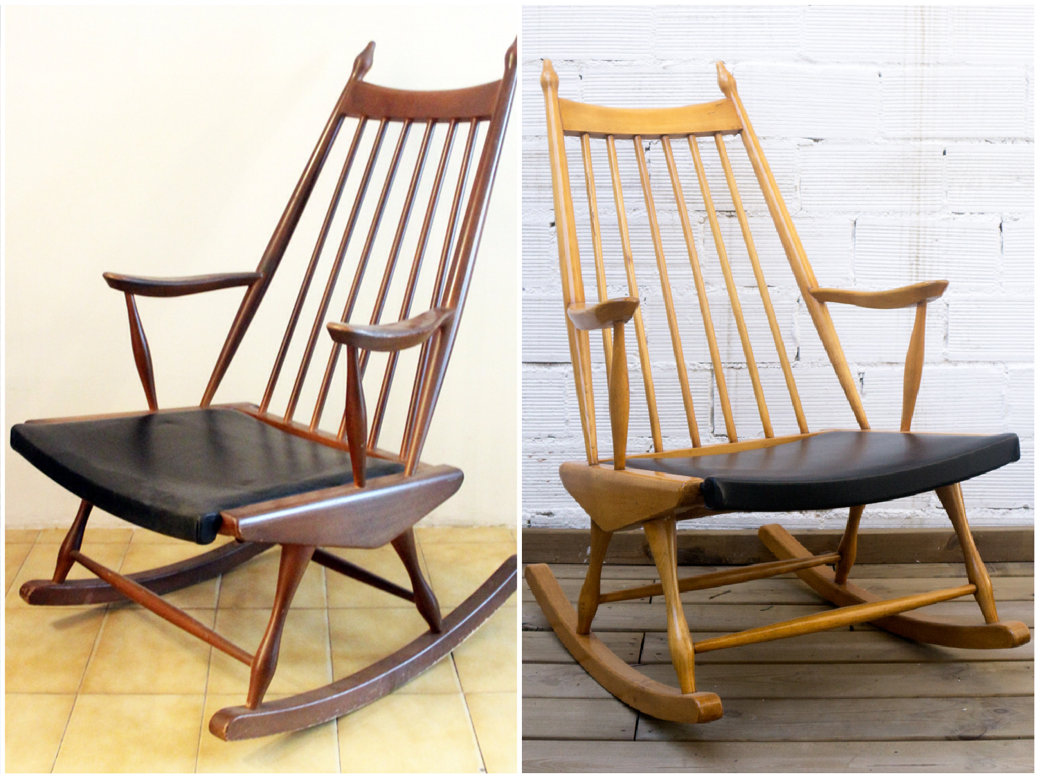 Antes y después - Balancín restaurado - Studio Alis Antes y después - Balancín restaurado - Studio Alis