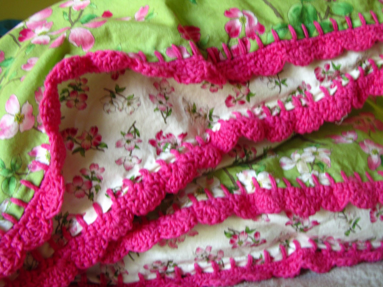 Collected Yarns Crocheted Pillowcase Edgings