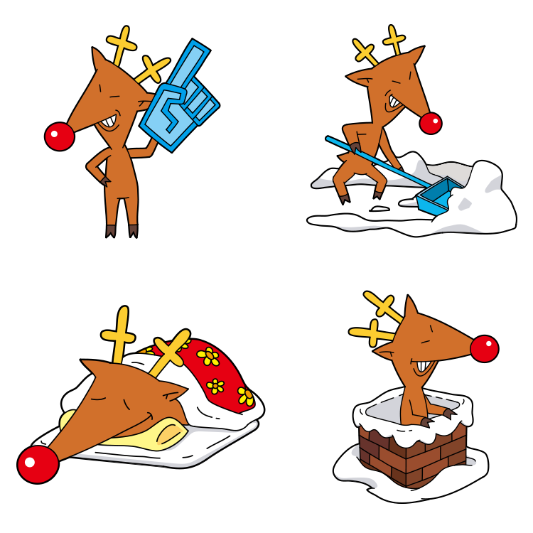 LINEスタンプ クリスマス qbnoco キュビノコ
