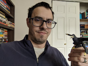 The author and his pet Microraptor