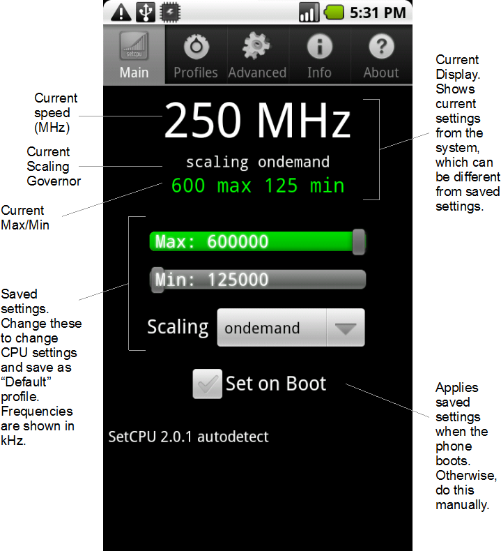 Setting saved