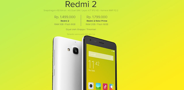 Redmi 2 Spesifikasi Redmi 2