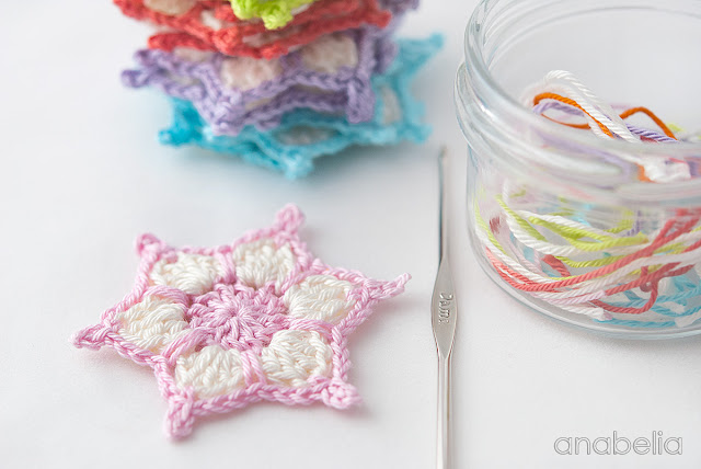 Crochet star garland free pattern 2015 by Anabelia Craft Design Crochet star garland free pattern 2015 by Anabelia Craft Design