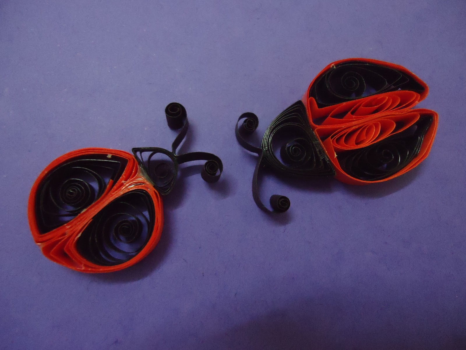 quilling creations bees,bettle bugs and ants