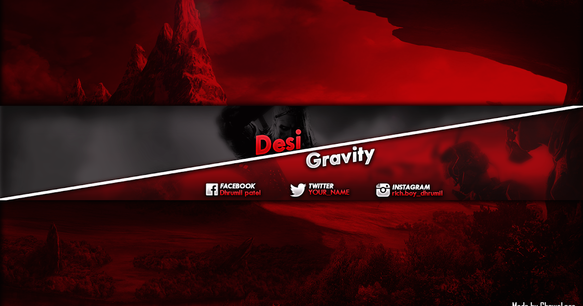 Gaming Banner Youtube Channel Art Photoshop Template Free Download 