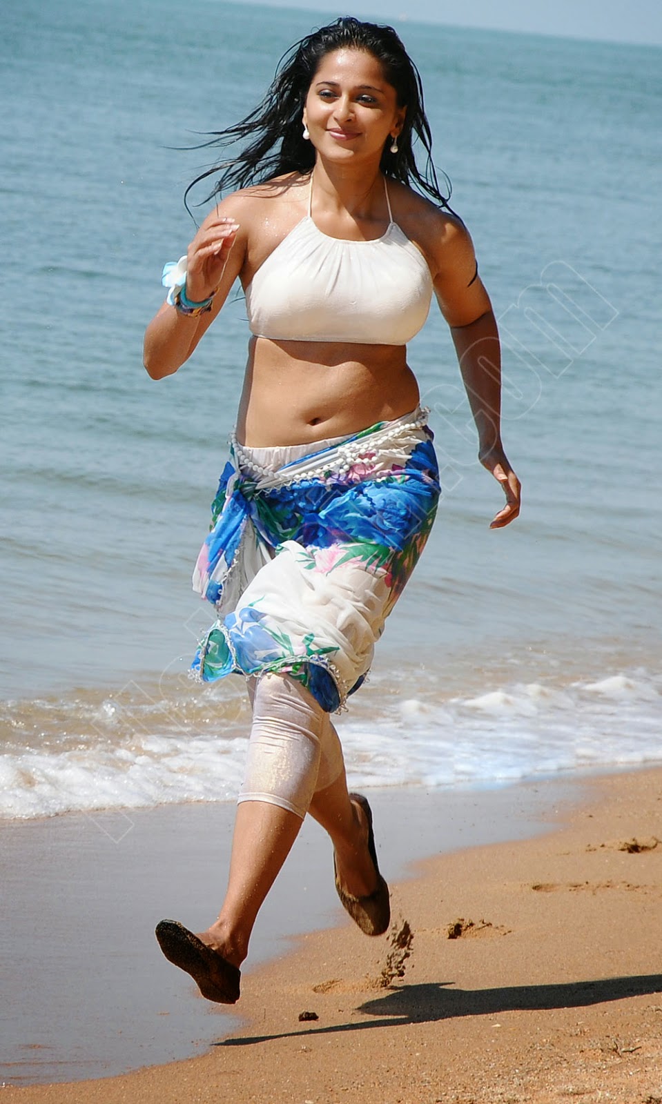 Anushka Shetty Hottest Wet Dress Photos In Beach