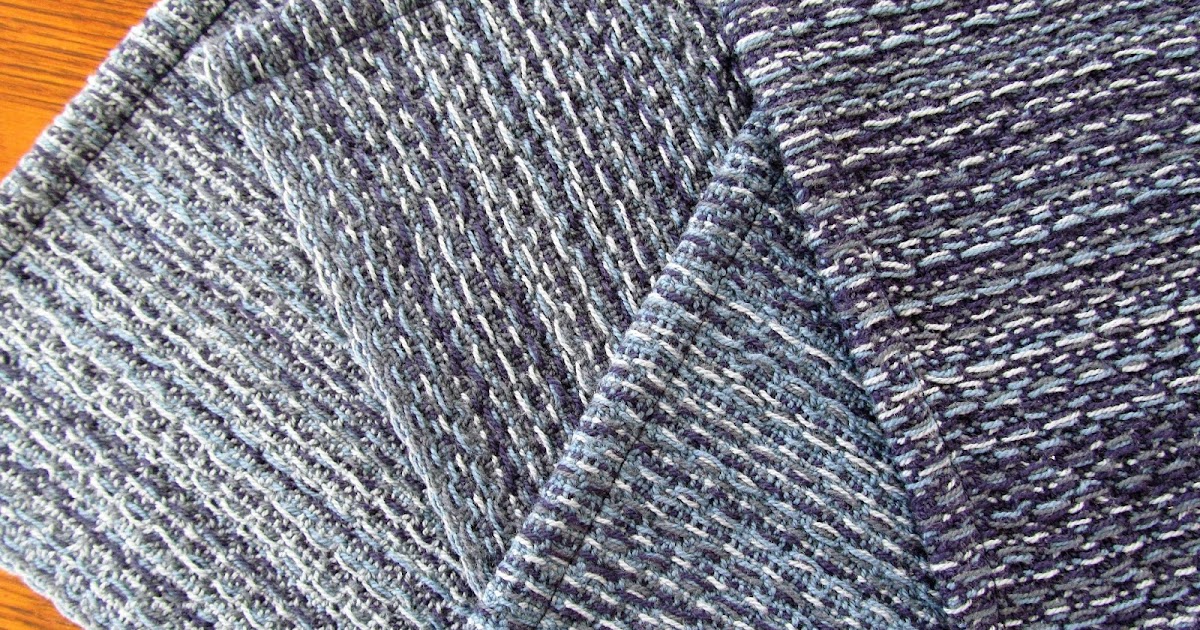 Trampled by Geese: Waffle weave samples in blue