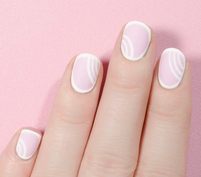 Nude To White French Ombre.