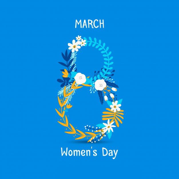 8 march International women's day hand drawn background Free Vector