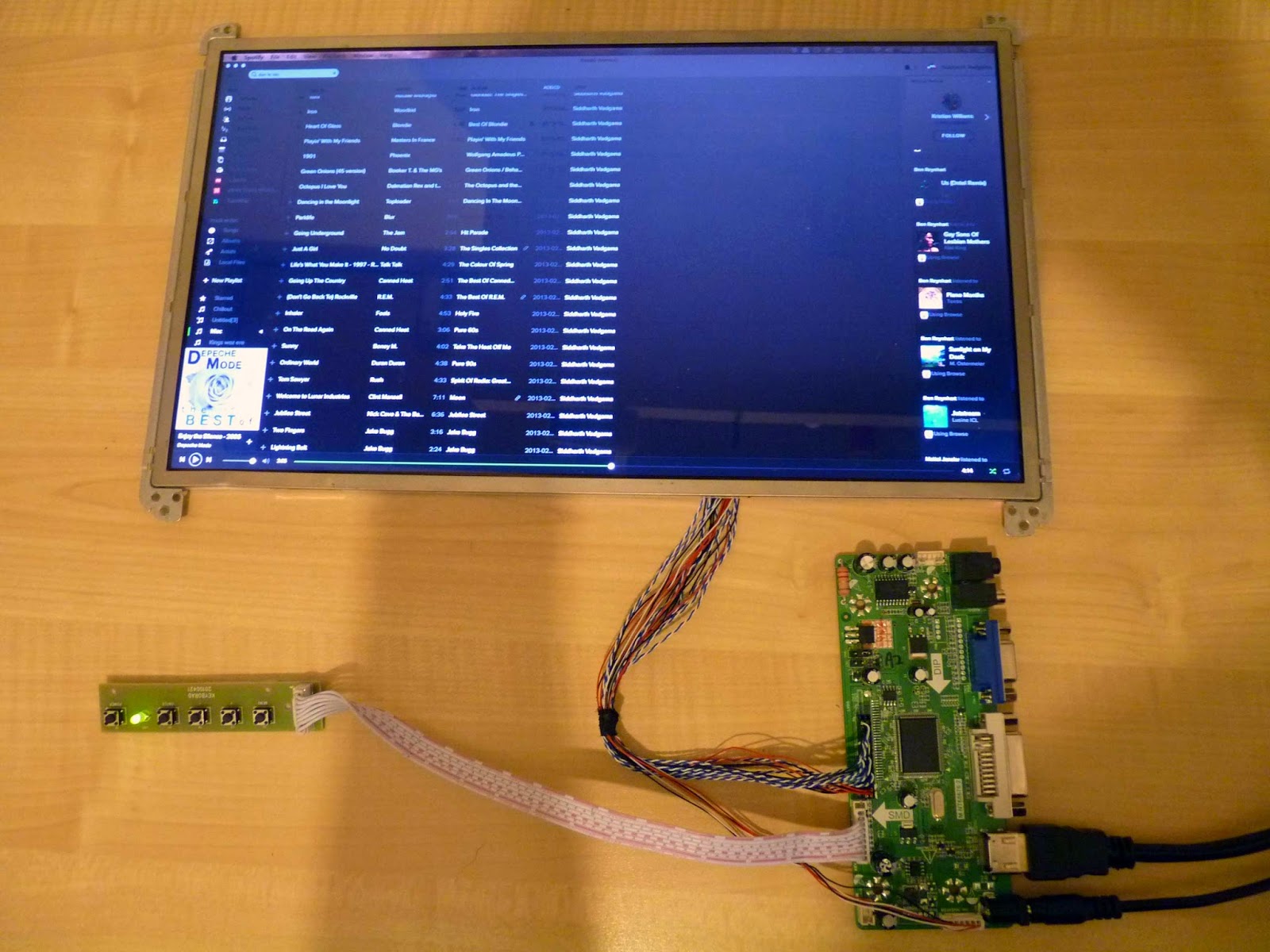 Turning a laptop screen into an external monitor.