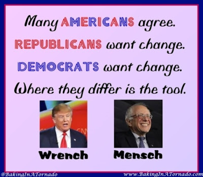 The American Revolution, Circa 2016. Wrench vs. Mensch | www.BakingInATornado.com | #politics