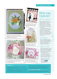 My card was featured on Papercraft inspirations Magazine from UK