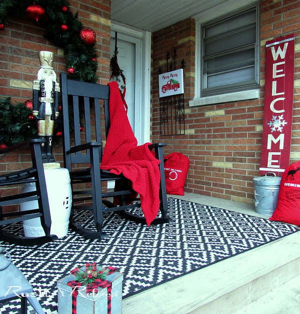 Christmas Porch Decorating Outside for Christmas on a Budget Rustic