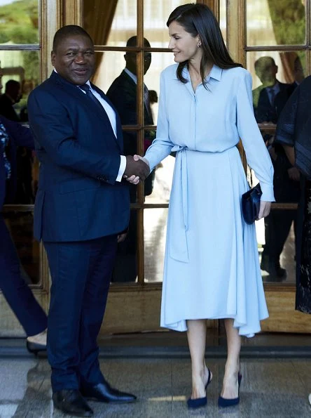 President of Mozambique Filipe Jacinto Nyussi and wife Isaura Nyuss