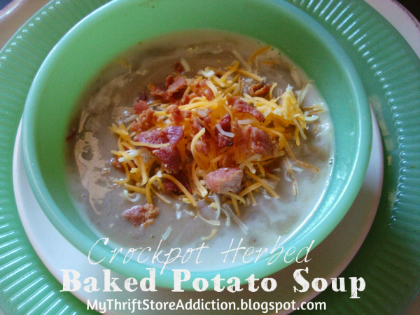 crockpot herbed baked potato soup