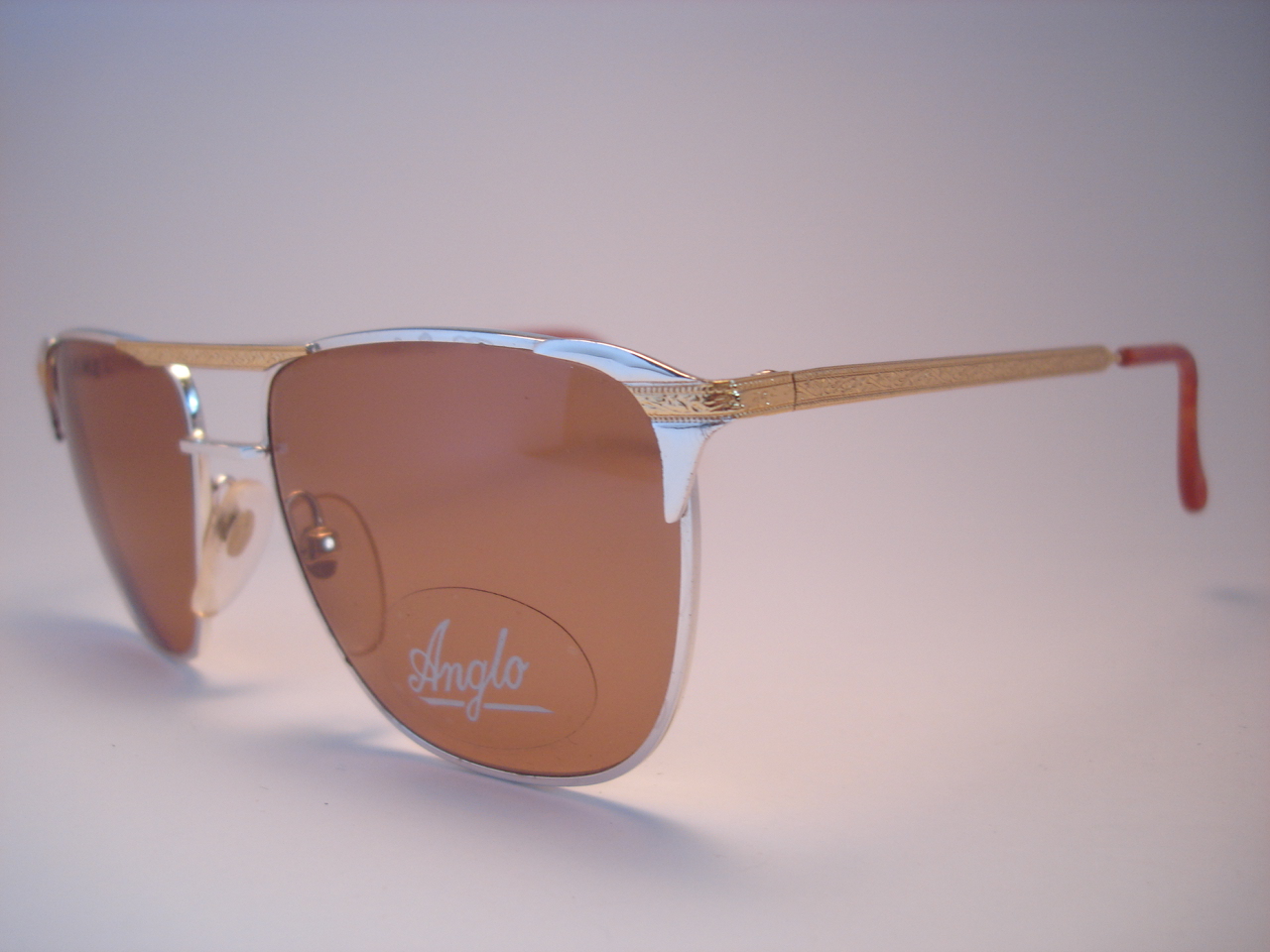 Theothersideofthepillow Vintage Anglo American Eyewear M74 Silver Gold Sunglasses Made In England