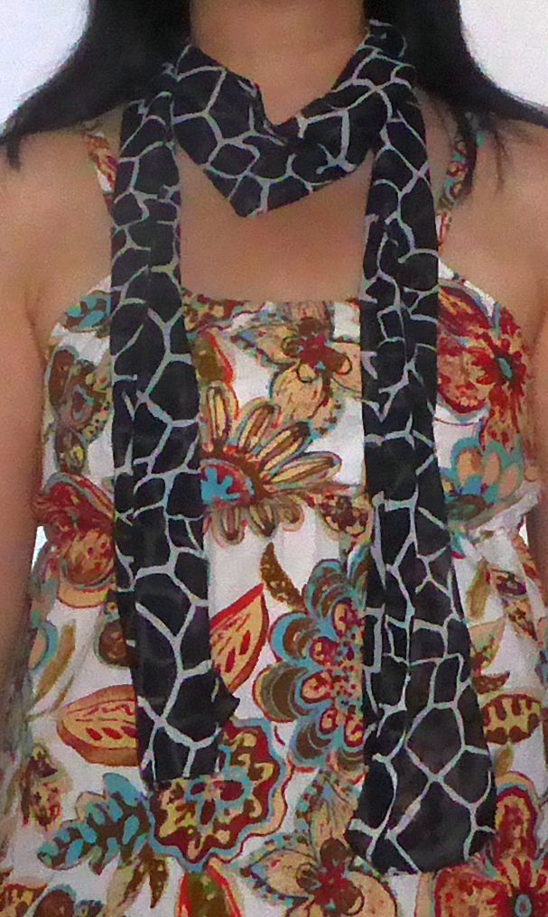 Refashion Coop Chiffon Scarf to Chiffon Dress + 2 Scarves!!