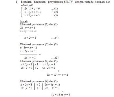 Bank Soal Matematika Kelas X SMA - Sistem Persamaan Linear Tiga Variabel  (SPLTV) | Ibu Guru Susi SR