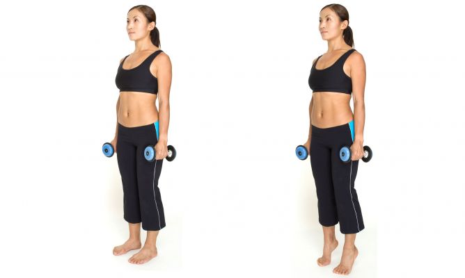 Ejercicio de talones, tonificar los glúteos