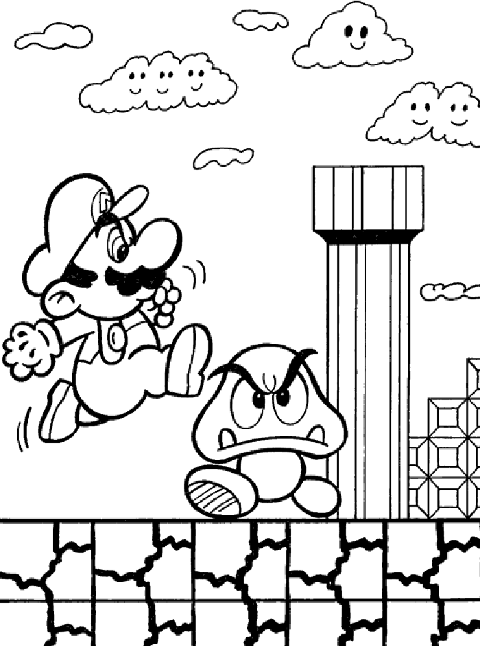 Free Printable Super Mario Coloring Pages