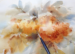 wet watercolor stezhko maria tutorial negative watercolors ultramarine branches step maroon perylene paint brushstrokes mixes using