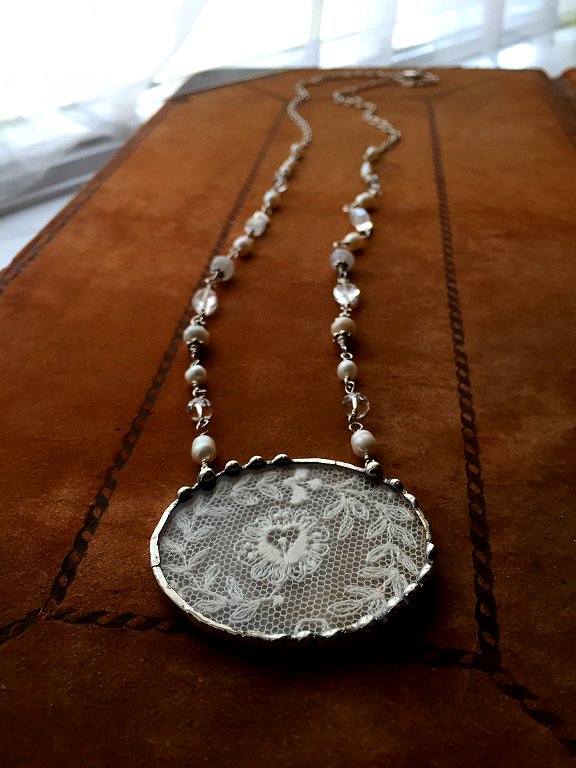  Antique lace jewelry by Laura Beth Love, Dishfunctional Designs