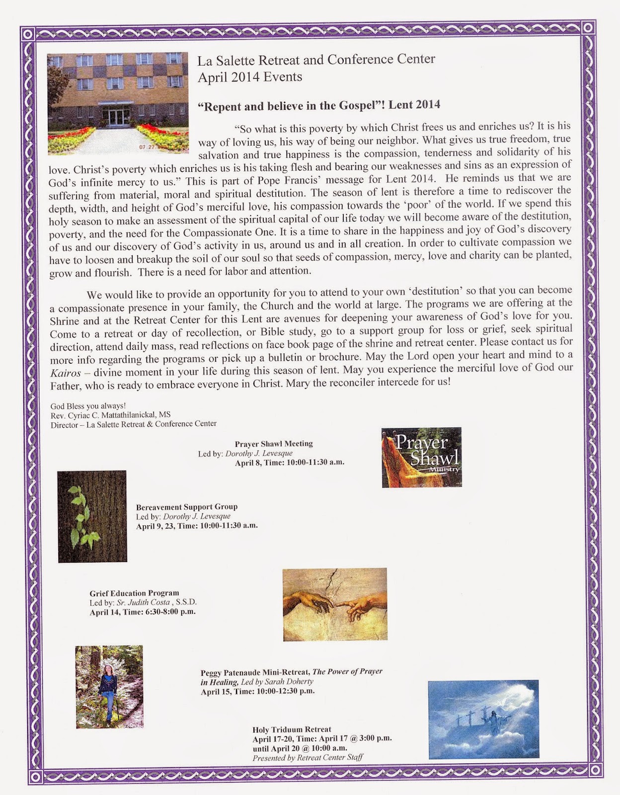 Our Lady of La Salette You to Her Shrine! Come...Be Blessed