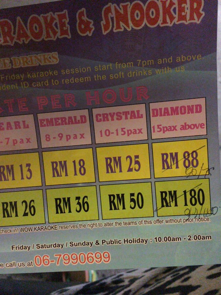 i'm happy with my life WOW Family Karaoke, Kompleks Sukan Airport, Nilai