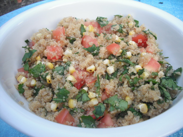 BANKRUPT VEGAN: Quinoa with Roasted Corn and Cilantro