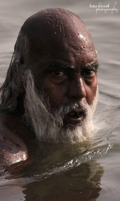 The look clicked by Isha Trivedi The scary man The eyes "Isha Trivedi" "Varanasi"