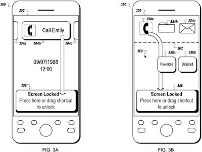 google's new lockscreen method, files patent