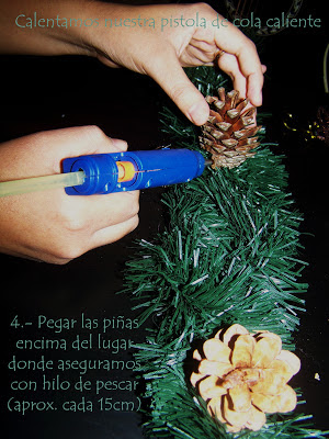 SamiKay- Estudio Creativo: DIY - Guirnalda Navideña para Escalera