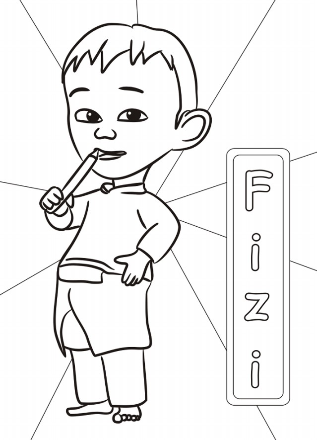 Gambar Mewarnai Upin Ipin Gambar Mewarnai Upin Ipin