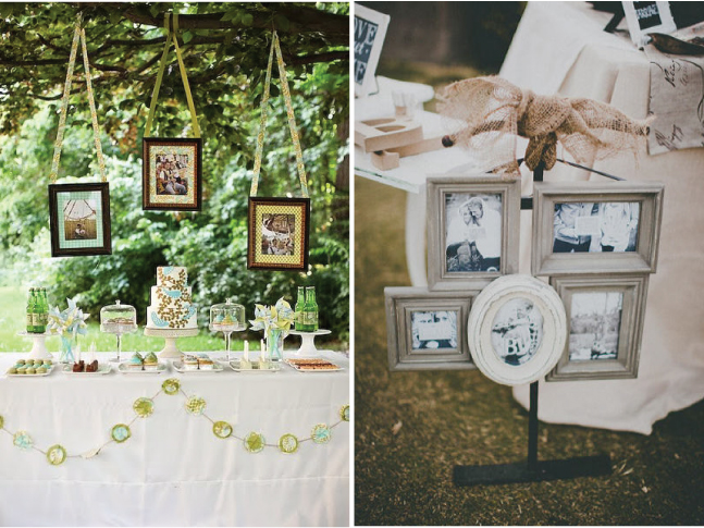 how to decorate a picture frame for a wedding