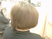AFTER....HAIR CUT INTO A BLUNT BOB AND FLAT IRONED WITH A SEDU FLAT-IRON