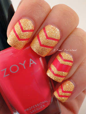 Pixie Dust Chevron Nails