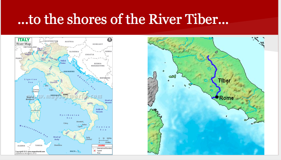 По берегу реки тибр жило племя